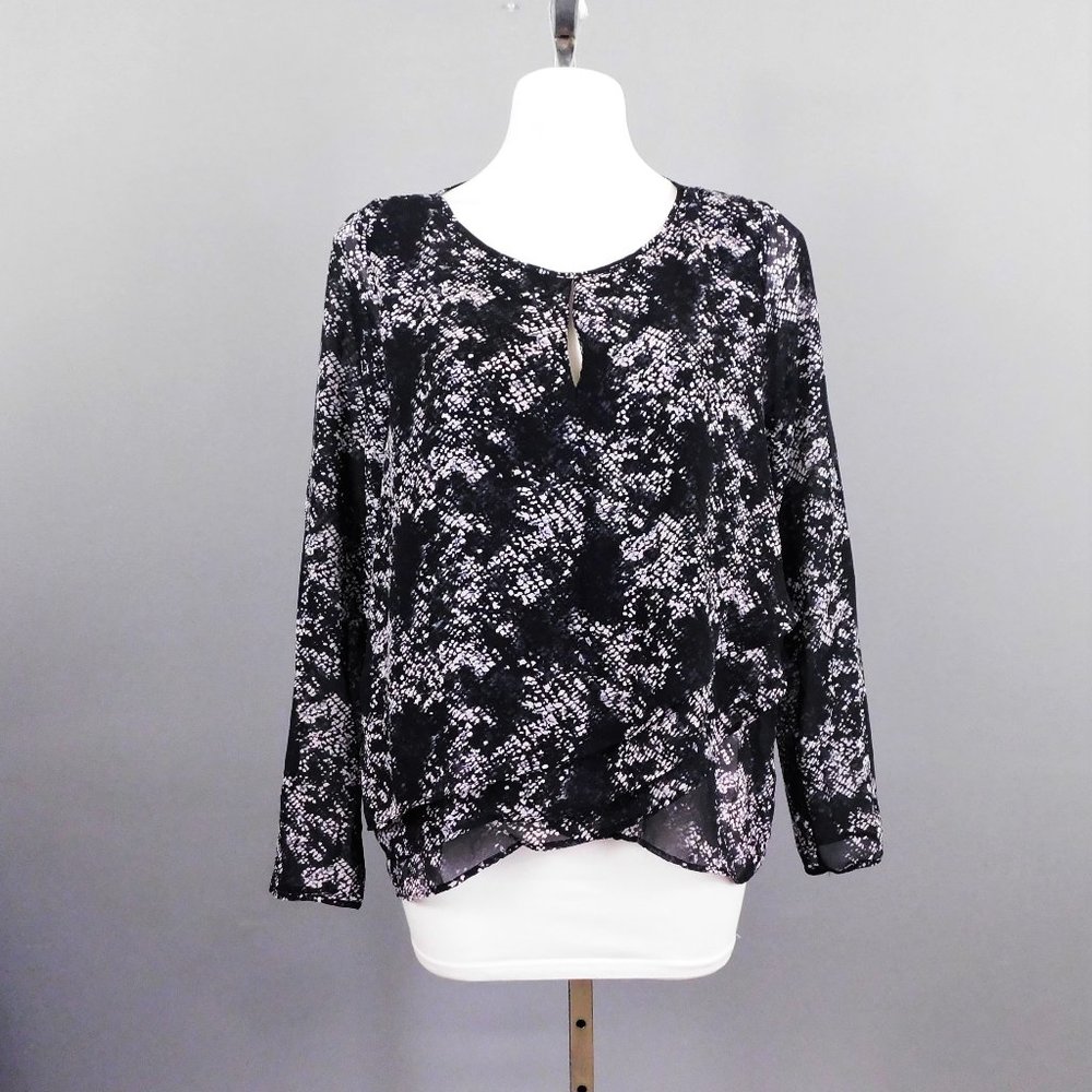 Paper Crane Women Shirt Black‎ White L